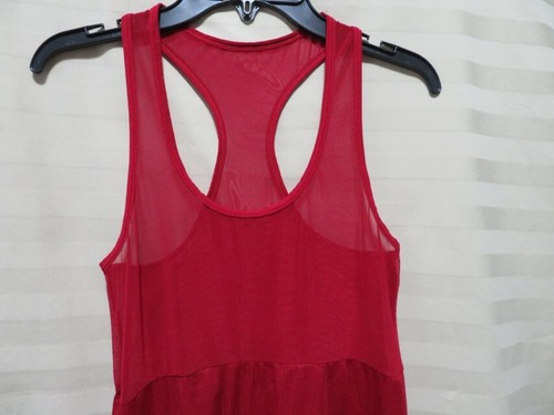 Women's Unbranded Mesh Tank Top with Side tie - Red - Size Small - Picture 2 of 6