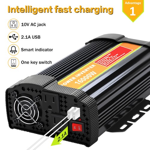 16000W Peak Home Inverter DC 12V-110V Pure Sine Wave Power Inverter for Car & RV - Picture 3 of 12