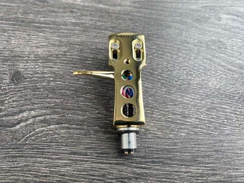 Gold Headshell w/ Audio Technica AT-VM95E Cartridge & Stylus & Technics Logo - Picture 5 of 6