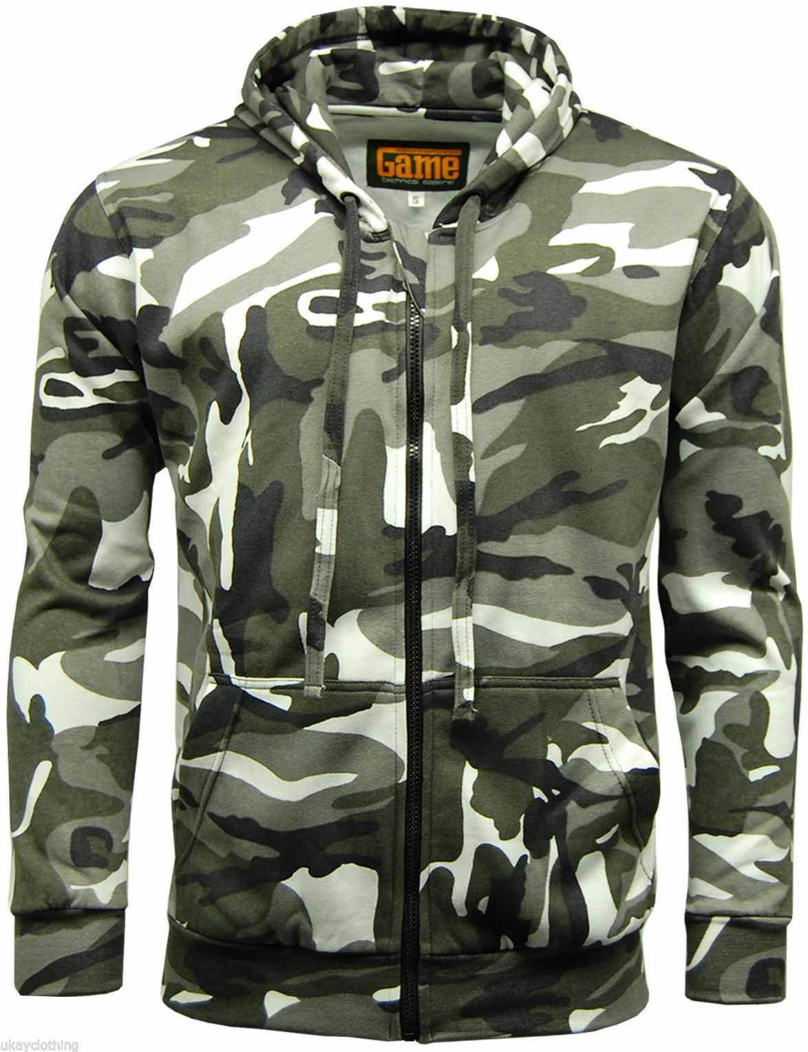 Camouflage Full Zip Hooded Fleece Hoodie Top eBay