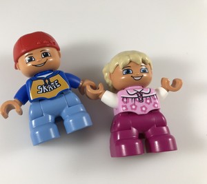 2 LEGO DUPLO Ville BOY Male Minifigures LOT new