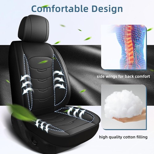 Car Faux Leather  Full Set Waterproof 5 Seat Covers For Toyota 4Runner 2003-2025 - Foto 4 di 9