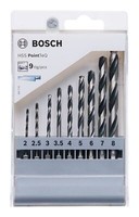 Bosch ZubehöR Hss Pointteq Sechskantbohrer-Set 2-8 Mm, 9-Teilig - 2607002826