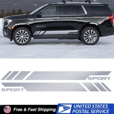 For GMC YUKON Sport Matte Silver Side Bed Rear Trunk Vinyl Decal Sticker Stripe