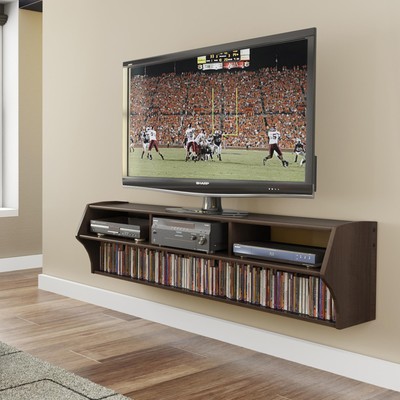 Brown Floating Wall Mount Tv Stand For Hdtv Up To 60 Home Living - Wall Mount Living Room Furniture Brown Floating Wall Mount Tv Stand For Hdtv Up To 60 Home Living - Wall Mount Living Room Furniture