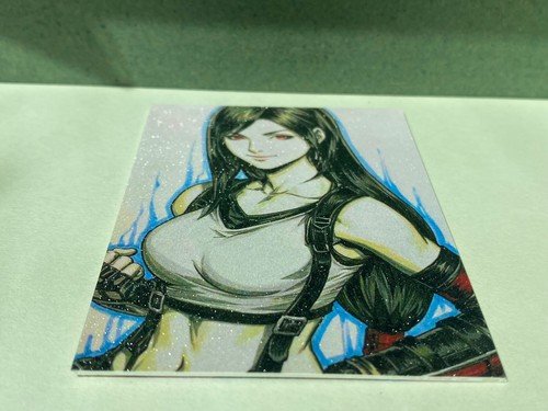 Goddess Doujin Anime Card Artists Sketch Stye Frost Design Card #23 TIFA - Picture 8 of 8