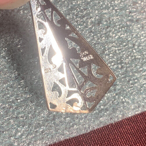 Beautiful Ornate Sterling Silver Earings Dangle 9… - image 4