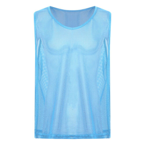 Herren~Netz Tank Tops Muskel Transparent Shirts Netzshirt Sport Weste Unterhemd - Picture 13 of 98