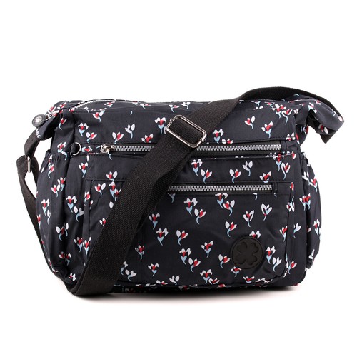 Women Large Cross Body Bag Washable Nylon Light Weight Ladies Shoulder Bag - Picture 35 of 49