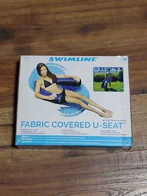 SWIMLINE ORIGINAL Fabric Covered U-Seat Inflatable Pool Lounger  723815904652|