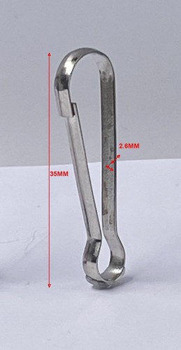 10-1000 SILVER LANYARD CLIPS CARABINER CLASPS KEY RING LEAD BADGE 18 22 27 36mm - Picture 7 of 11