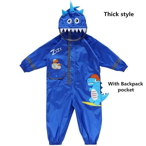 1-10 Years Old Kids Raincoat Kids Boys Girls Waterproof Hooded Jumpsuit - Picture 11 of 11