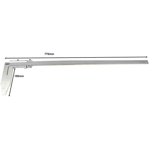 Insize Long Jaw Vernier Caliper 0-600mm/0-24" Range Series 1215-622 - Picture 8 of 10