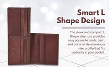 Leatherboss Men’s Leather Wallet Bifold RFID Card Holder ID New Gift Designer