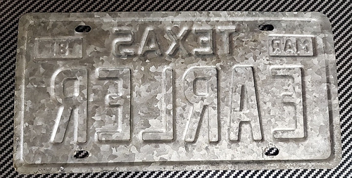 1981 Texas License Plate EARL CAMPBELL "EARLER" Houston Oilers Rare Vintage NFL - Picture 2 of 2