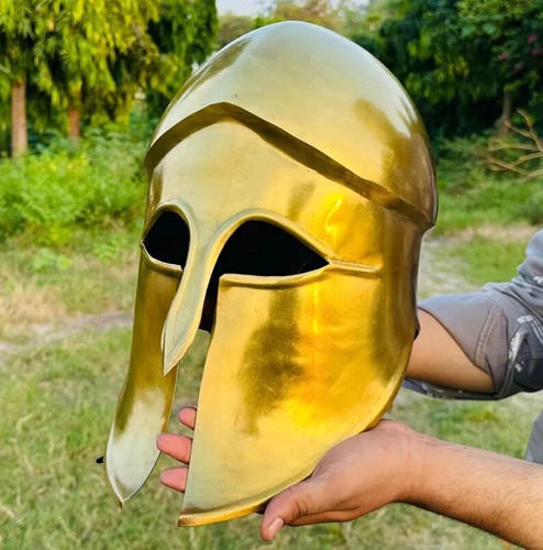 Corinthian Helmet Inspired by King Leonidas Hoplite Cosplay Medieval Helmet - Picture 8 of 8