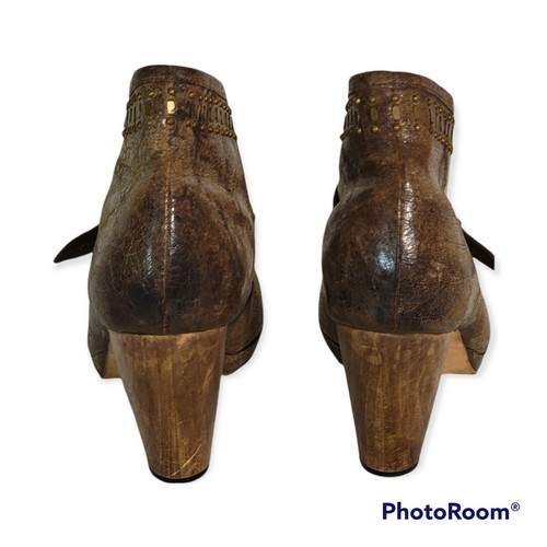 Calleen Cordero Leather Mary Jane Booties Size 10 - Picture 2 of 10