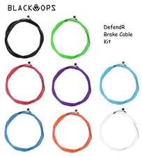BRAKE CABLE KIT Various Colors Black-OPS BMX MTB Front or Rear Black 71 x 83in