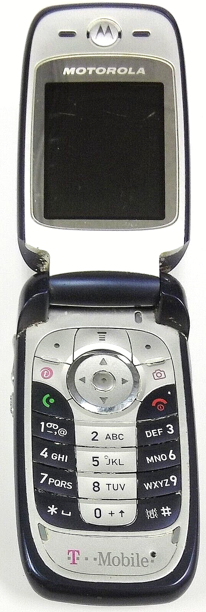 Motorola V360 - Silver and Blue ( T-Mobile ) Rare Cellular Flip