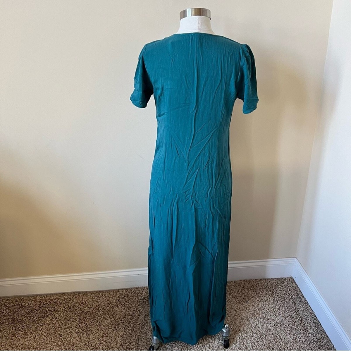 【MONOROW】LINE New! Monrow button down short sleeve maxi dress 17839 | eBay
