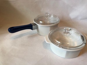 PRINCESS-HOUSE-NOUVEAU-1-5-Quart-Pot-amp-1-Quart-Casserole-amp-Lids-Blue-Handle