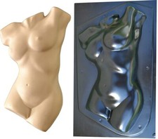 Moule Ancien Torse Femme Sculpture Béton Plâtre Pierre Décoration Murale Art D01