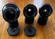 3 lenses Mir-11M Vega 7-1 Tair-41M for BMPCC Blackmagic camera Kiev 16U