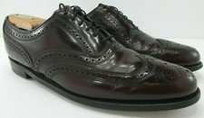 Florsheim Mens Lexington Burgundy Leather Wingtip Dress Shoes 30300 Size 9.5 D