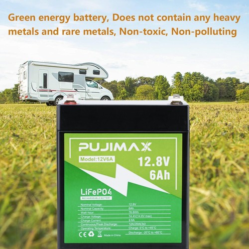 LiFePO4 for Deep Cycle Battery Rechargeable Lithium Phosphate Battery 12V 6A BMS - Picture 3 of 10