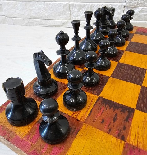 Vintage Soviet Chess Set "Valdai Nobles" 1959 Old Wooden USSR Antique Chess - Picture 8 of 23