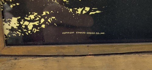 1915 B. Major Art Deco Silhouette Print "An Island Dance" Original Frame - Picture 4 of 10