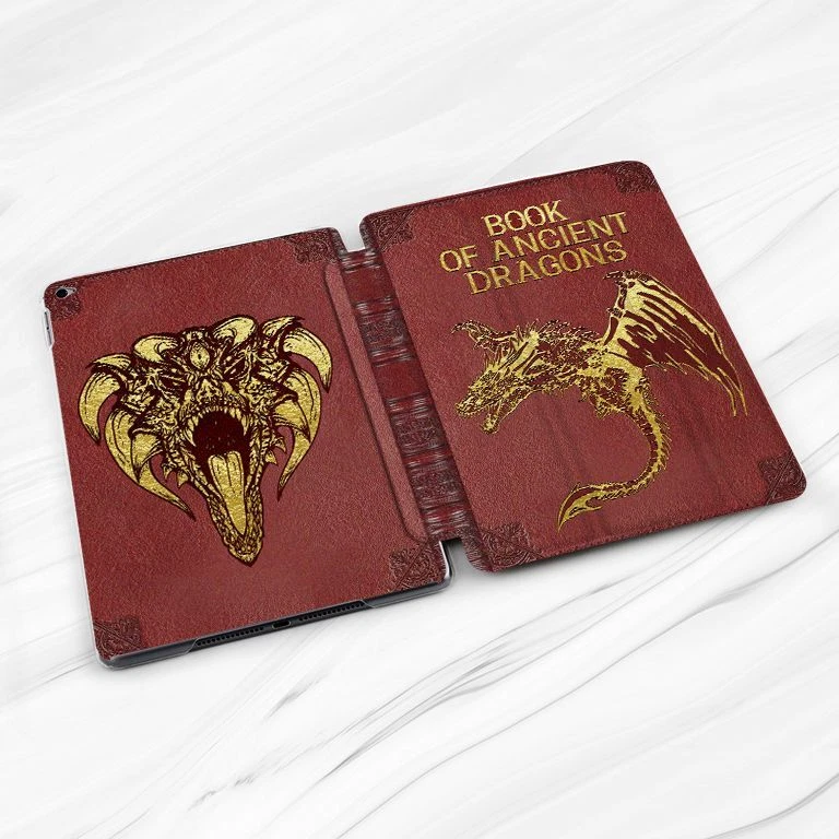 Book Of Ancient Dragons Case For iPad 10.2 Air 3 4 5 Pro 9.7 11 12.9 Mini - Image 2 of 4