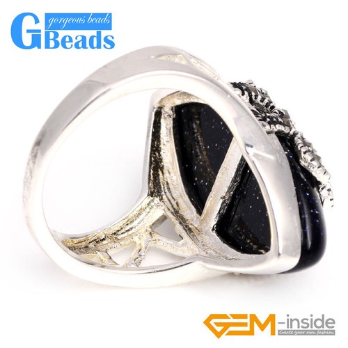 Marquise Stein Tibet Silber Markasit Tibet Silber Ring + Geschenkbox 14x27mm - Bild 15 von 48