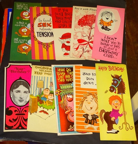 Tall c. 1960s/70s Comical Greeting Cards (used) Peppermint Stick, Hallmark, etc. - Picture 2 of 5