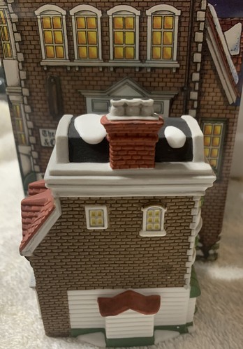 VINTAGE 1992 Dept 56 Dickens Village The Crown & Cricket Inn Ornamento in porcellana - Foto 2 di 6