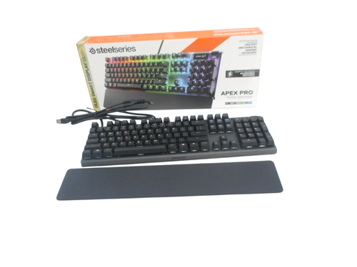 SteelSeries Apex Pro Mechanical Gaming Keyboard Adjustable Actuation OLED Screen - Picture 1 of 9