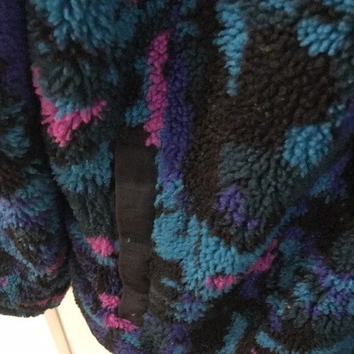 Vintage American Eagle Jacket Mens Medium Blue Fleece Zipper Needs Repair Sherpa - Picture 4 of 9