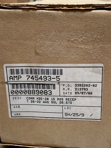 QTY 448 AMP 745493-5 D-SUB STANDARD STECKER BUCHSE 15 POSITIONEN REZEPTOR 26-22 - Bild 9 von 9