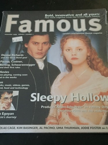 FAMOUS magazine, 1999, FIRST ISSUE, #1, Johnny Depp, Christina Ricci, Al Pacino - 第 1/1 張圖片