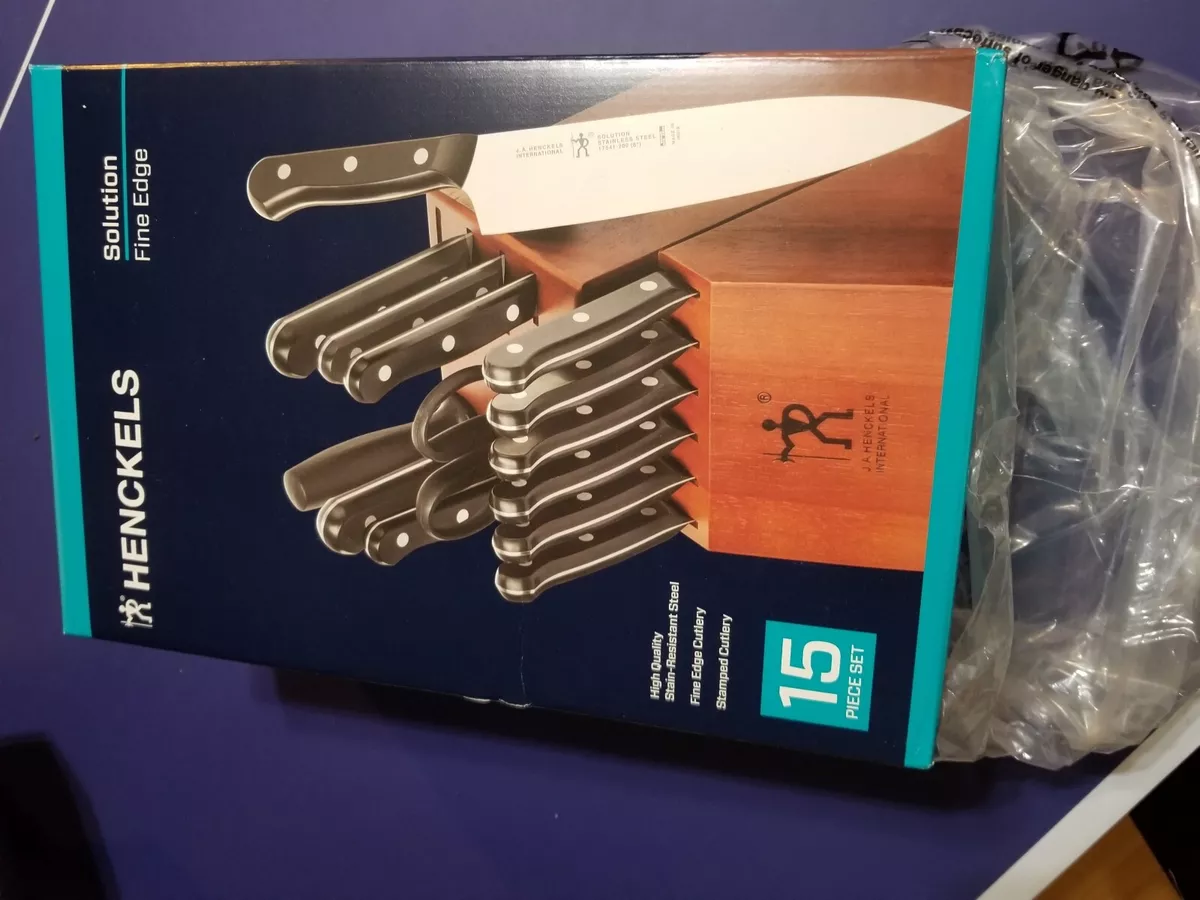 Henckels Solution 15 piece Knife Set, New - No Block