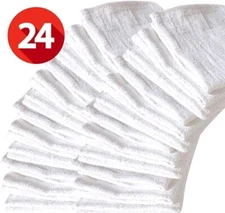 COMFITWEAR White Cotton Bar Mops, Terry Towels, (16 X 19") 2 Dozen