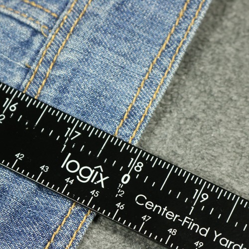 JouJou Classic Denim Jean Jacket Button-Up Long Sleeve 4 Pockets Collared Blue S - Picture 22 of 24
