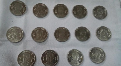 14 Real Madrid SILVER coin set RARE Ronaldo Famous stars 1902 - 2000 RARE lot - Picture 1 of 4