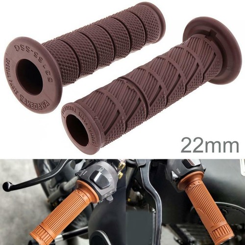 Pair Replacement Motorcycle Motorbike Handlebar Grips Thruster Handle Bar Ended - Picture 1 of 6