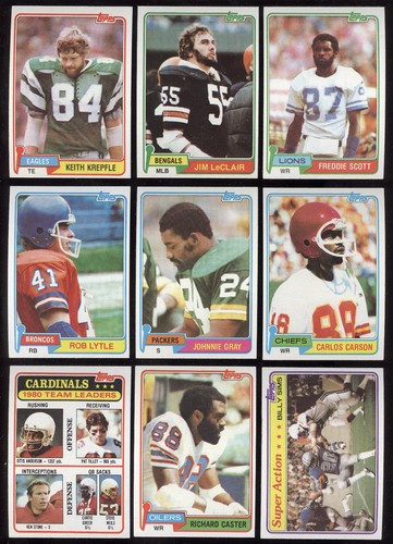1981 TOPPS NFL FOOTBALL CARD + ROOKIE RC SEE LIST 227-528 - Picture 368 of 448
