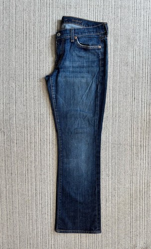 7 For All Mankind Bootcut Womens Size 32 Blue Denim Dark Wash Jeans Pockets USA - Picture 6 of 16