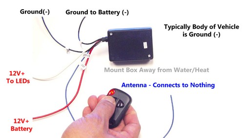 12V DC ON- OFF remote control wireless 12V output Relay Switch Kit - Picture 4 of 5