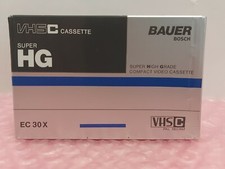 Bauer Bosch-VHSC Kassette-SUPER HG-EG 30 X-PAL-NEU & VERSIEGELT-Vintage