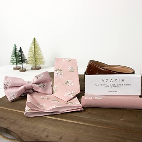Boys' Cotton Floral Bow Tie Medium 13-blush Pink - Picture 3 of 6