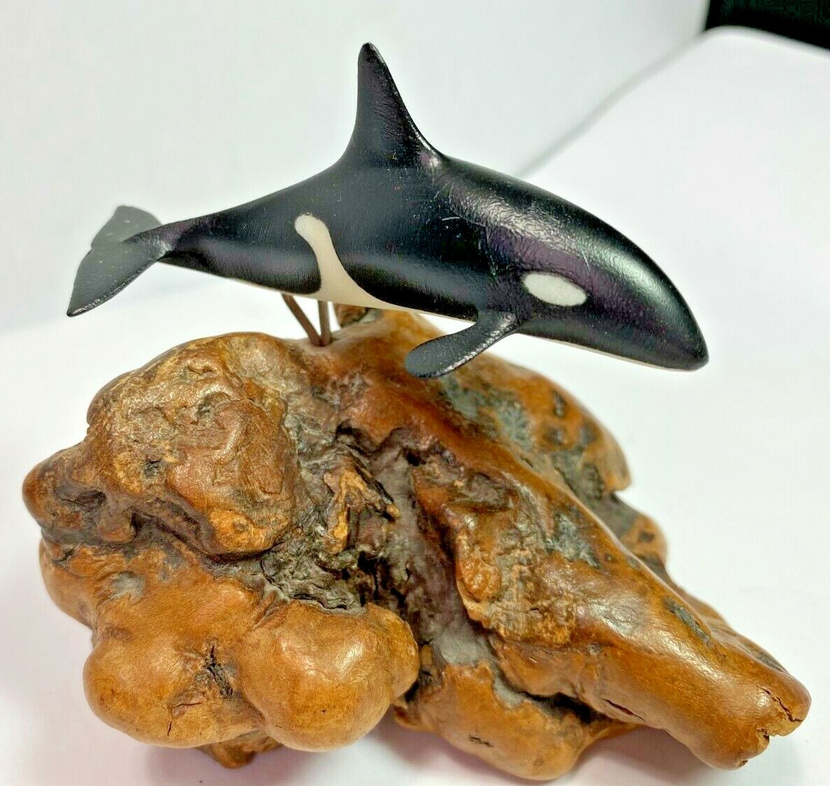 Used, John Perry Orca Killer Whale sculpture Burl Wood for sale  Topeka